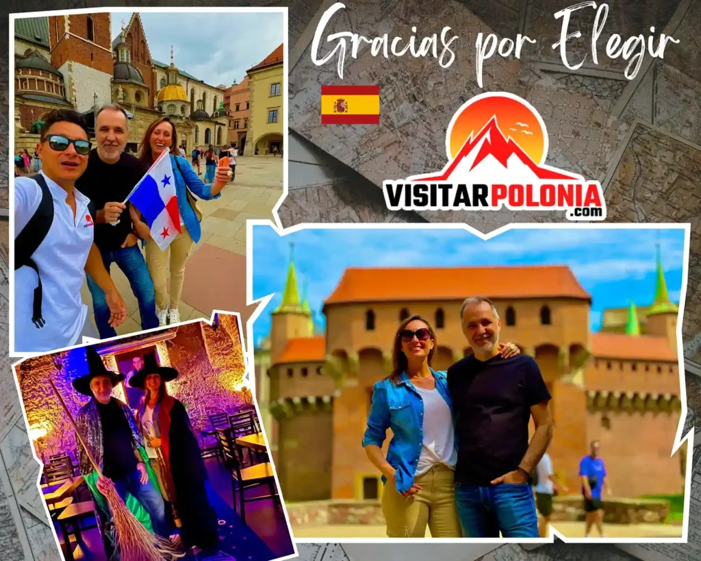 Pareja española durante un recorrido guiado por el casco antiguo de Cracovia el 3 de junio de 2026