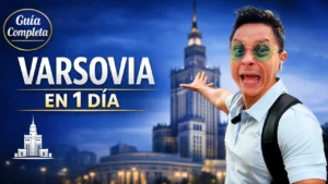 Kesil presentando la guía de qué ver en Varsovia en 1 día