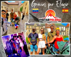 Viajeros de España, Venezuela y una familia con bebé recorriendo el casco histórico de Cracovia la tarde del 16 de julio de 2026
