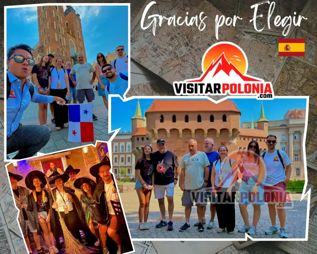 Viajeros de Barcelona, Bilbao y Granada recorriendo el casco histórico de Cracovia la mañana del 17 de julio de 2026