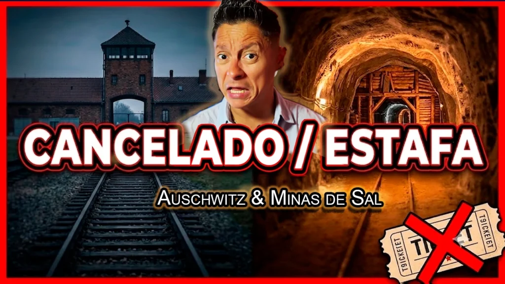 Miniatura del video sobre cancelaciones y estafas en Auschwitz y Minas de Sal.