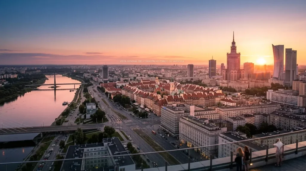 Vista panorámica del centro histórico de Varsovia
