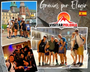 Viajeros de Barcelona, Bilbao, Madrid y Argentina durante el recorrido del 3 de agosto de 2026 por la mañana en Cracovia
