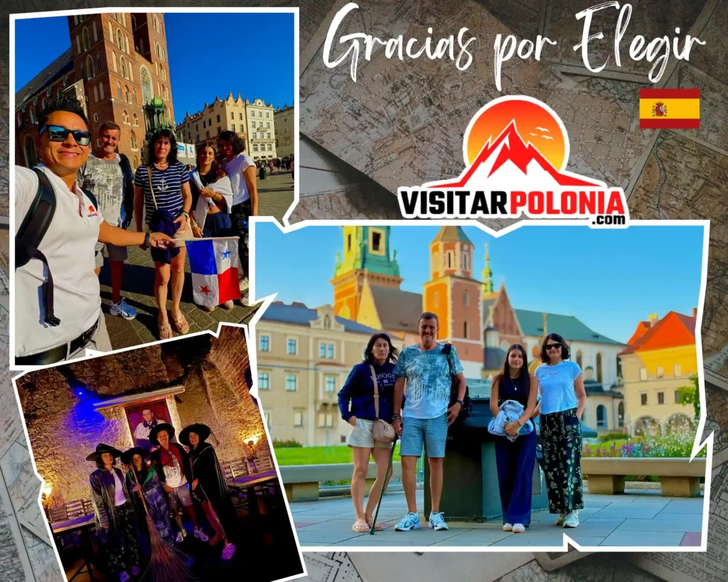 Grupo de viajeros recorriendo el casco antiguo de Cracovia el 13 de agosto de 2026 por la mañana
