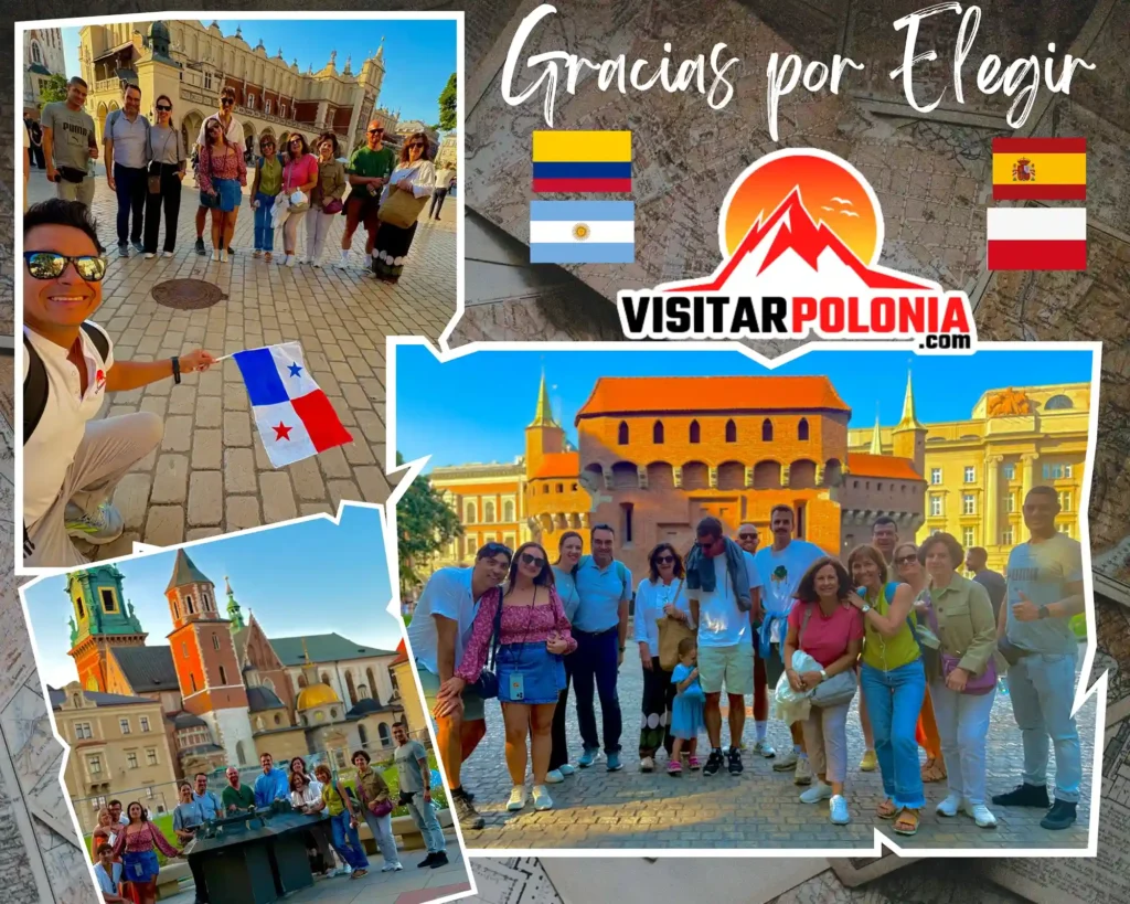 Grupo de viajeros en Cracovia durante el recorrido del 13 de agosto de 2026 por la tarde