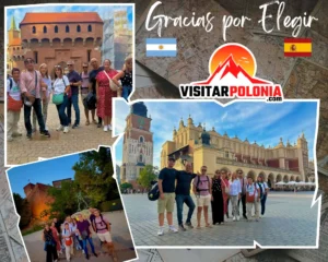 Viajeros de Barcelona, Valladolid y Argentina durante el recorrido de la tarde del 2 de septiembre de 2026 en Cracovia