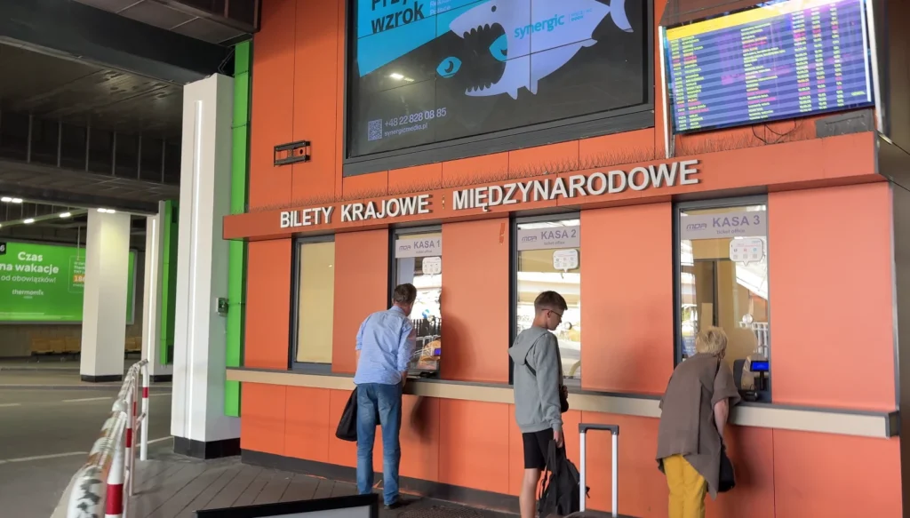 Ventanilla Bilety Kraków en la estación MDA de Cracovia