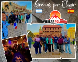 Grupo de viajeros del tour por el centro de Cracovia el 1 de octubre de 2026