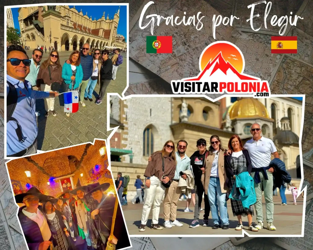 Grupo de viajeros en la entrada del centro historico de Cracovia el 2 de octubre de 2026