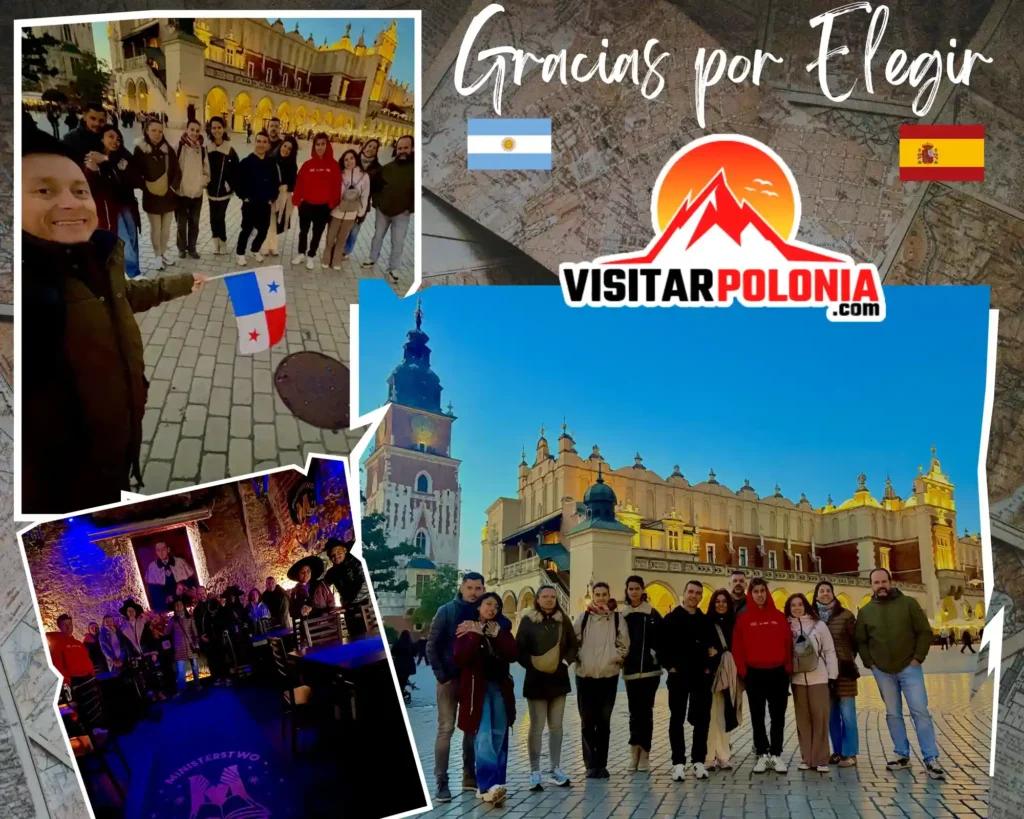 Grupo de viajeros de Argentina y Espana de Burgos, Madrid y Malaga en Cracovia la tarde del 16 de octubre de 2026